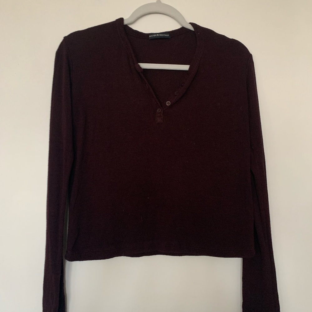 Brandy Melville maroon long sleeve